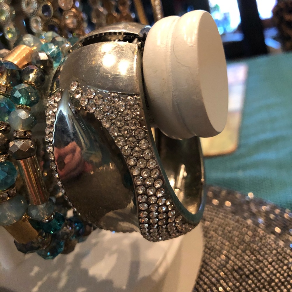 Silver rhinestone bracelet